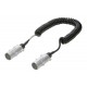 C7P - Câble spiralé pour remorques 24N + Fiche Métal Lg 3.5M