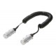 C7P - Câble spiralé pour remorques 24S + Fiche Métal Lg 3.5M