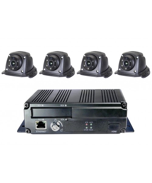 Systèmes caméras filaires - Système HD vision 360° avec 4 caméras 190°