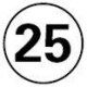 DISQUE LIMITATION DE VITESSE 25 KM/H
