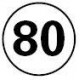 DISQUE LIMITATION DE VITESSE 80 KM/H