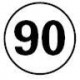 DISQUE LIMITATION DE VITESSE 90 KM/H
