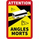 ETIQUETTE ANGLES MORTS CAR & BUS