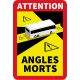 ETIQUETTE ANGLES MORTS CAR & BUS