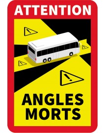 ETIQUETTE ANGLES MORTS CAR & BUS