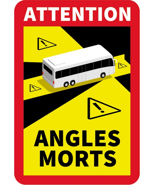 ETIQUETTE ANGLES MORTS CAR & BUS