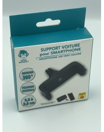 Support de smartphone GEEK MONKEY pour voiture - Aimanté - Noir