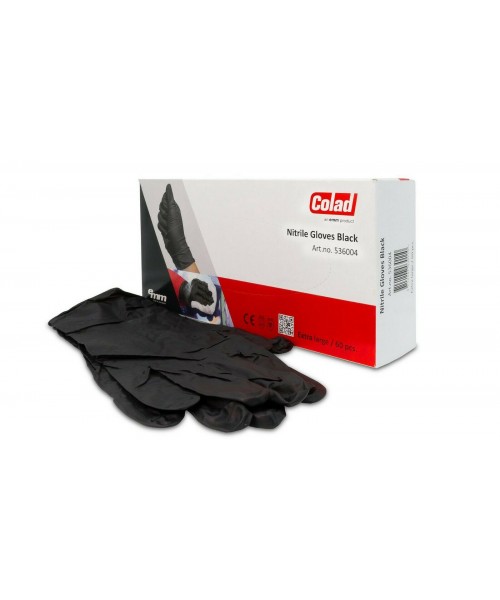 boites 60 gants jetables nitrile noirs - taille xl
