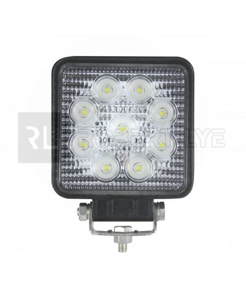 Phare de travail carré 9 leds - 10/30 Volts - IP67