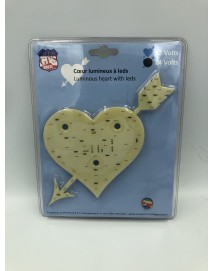 Coeur lumineux a leds Bleu 24V
