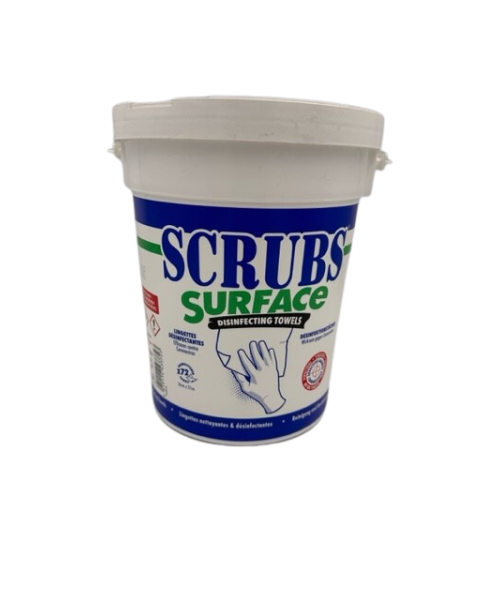 SEAU DE 72 LINGETTES DESINFECTANTES - SCRUBS SURFACE pour nettoyage général