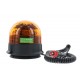 GYROPHARE ÉCOLOGIQUE LED MAGNETIQUE 1 VENTOUSE DOUBLE FLASH AMBRE
