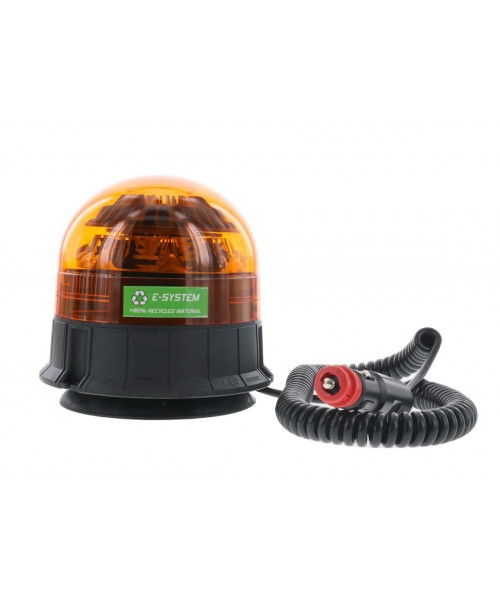 GYROPHARE ÉCOLOGIQUE LED MAGNETIQUE 1 VENTOUSE DOUBLE FLASH AMBRE