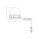 GYROPHARE ÉCOLOGIQUE LED MAGNETIQUE 1 VENTOUSE DOUBLE FLASH AMBRE