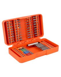 Jeu 54 d'embouts 1/4" - Phillips, Pozidriv, 6 pans, TORX®, TORX®