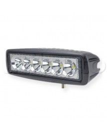 Phare de travail rectangle 6 leds 12/24V - 1500 Lumens - 18Watts