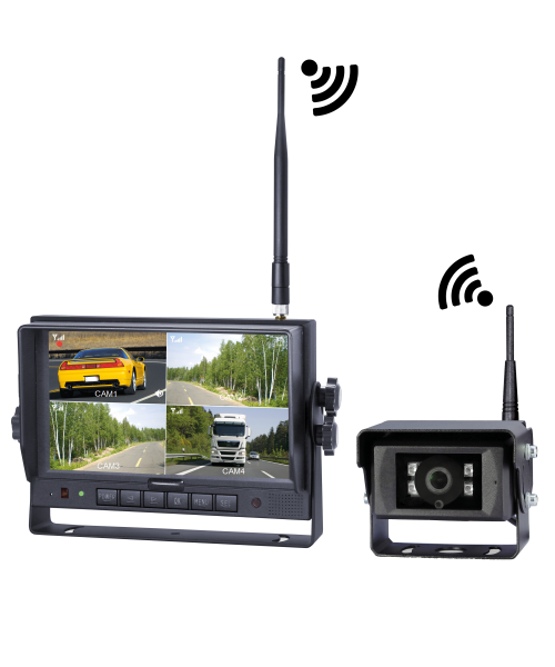Systèmes caméra sans fil- Kit sans fil HD 2.4 GHz avec écran fractionnable 7"