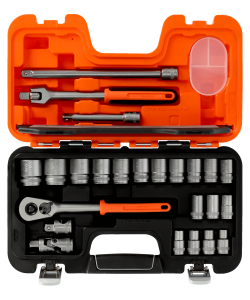 Coffret de douille 6 pans 1/2" métrique et cliquet