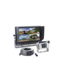 Systèmes caméras filaires - Kit complet filaire HD 1080P avec écran 7" mono et caméra alu noire