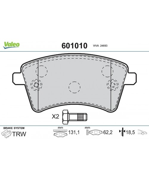Plaquettes de frein avant Renault Kangoo 2.