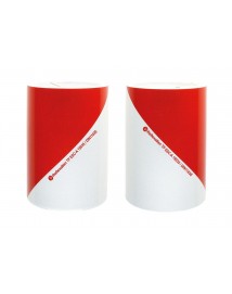 BA - Set rouleaux Chevron Rouge/Blanc Classe A 45 m