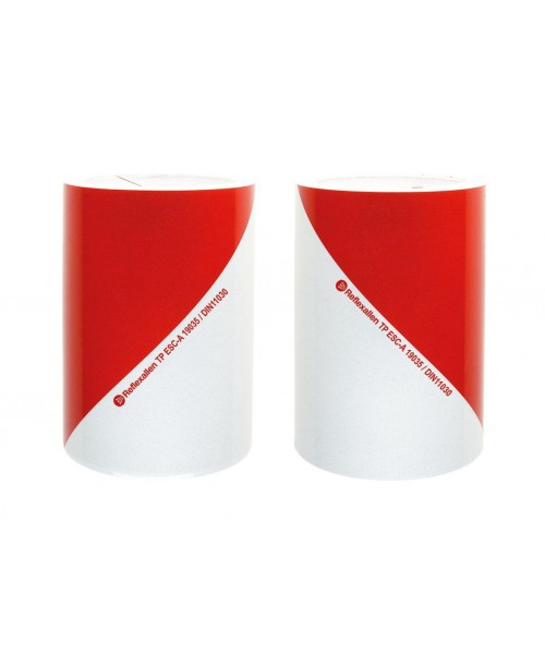 BA - Set rouleaux Chevron Rouge/Blanc Classe A 45 m