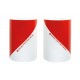 BA - Set rouleaux Chevron Rouge/Blanc Classe A 9 m