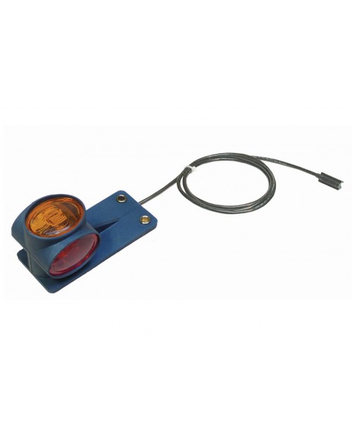 DX - Feu de gabarit et d'encombrement Ampoules 12/24V cristal + rouge + ambre câble click in