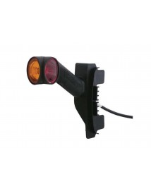 DXLC8 - Feu de gabarit et d'encombrement LED gauche 12/24V cristal + rouge + ambre conn 2 voies montage sur LC8