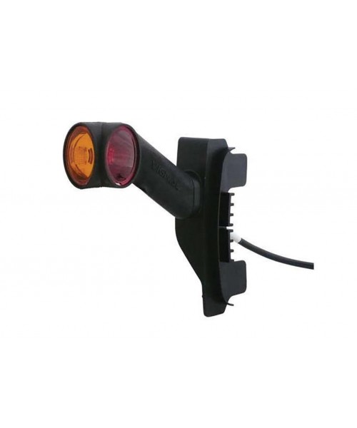 DXLC8 - Feu de gabarit et d'encombrement LED gauche 12/24V cristal + rouge + ambre conn 2 voies montage sur LC8
