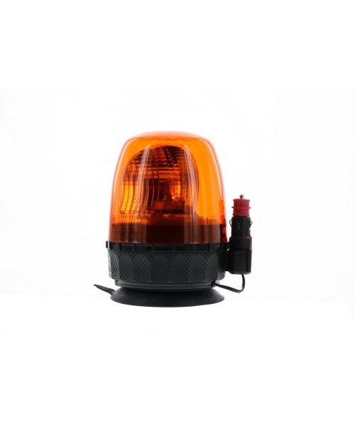 TAURUS - Gyrophare TAURUS magnetique 1 ventouse ROLL CABLE 23W, avec ampoules H21 12 et 24V fournies