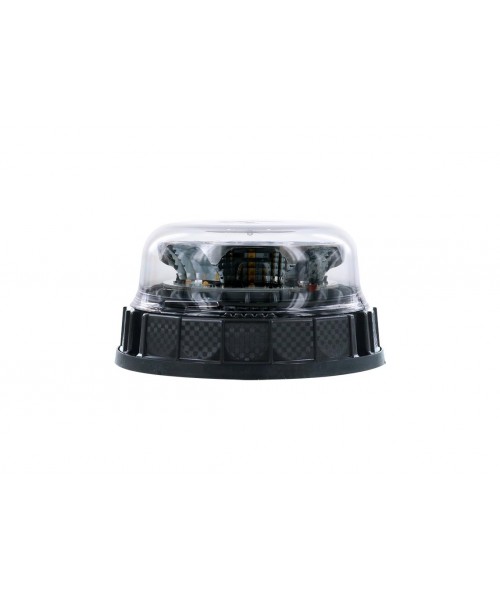 PEGASUS LED - Gyrophare led PEGASUS à visser 3 fonctions (rotatif, flash, double flash), cabochon cristal, LED ambre